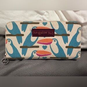 Bungalow 360 Teal and Pink Pelican Wallet